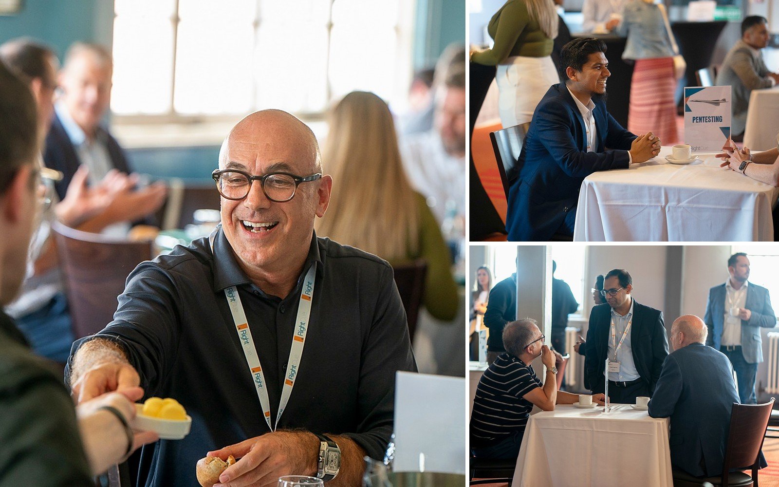 Lunch in the Bluebird Room and guests at the consulting tables