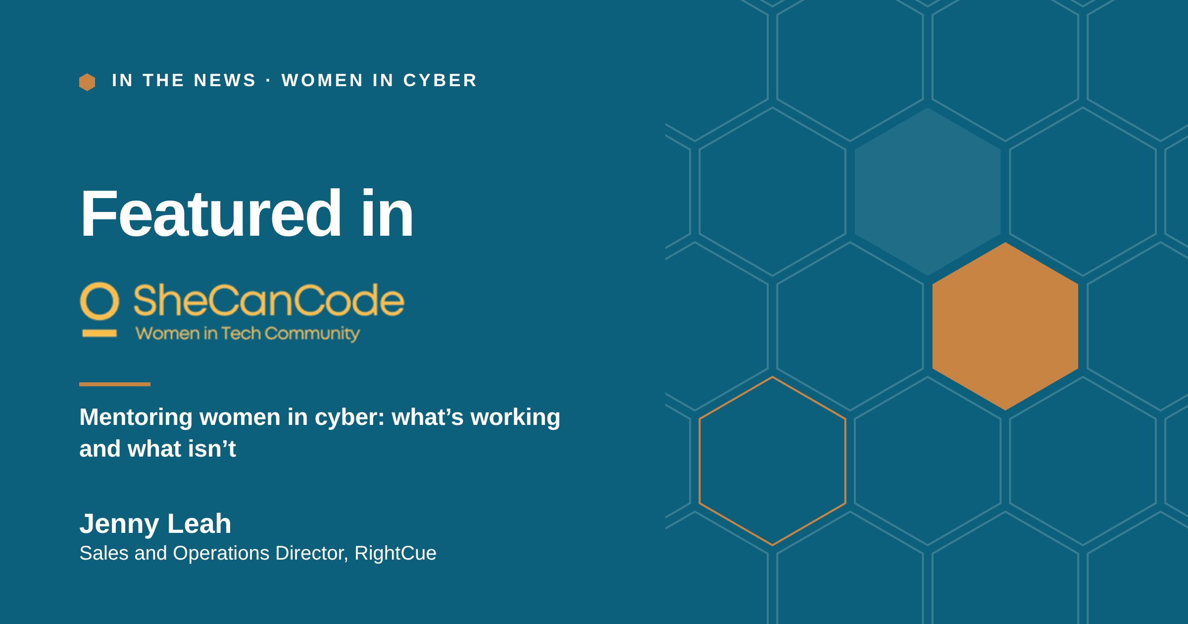 Jenny Leah on mentoring women in cyber: what’s working and what isn’t